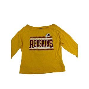 Washington Redskins NFL Girls Sequin Logo T-Shirt Yellow SZ#12-14 NFL